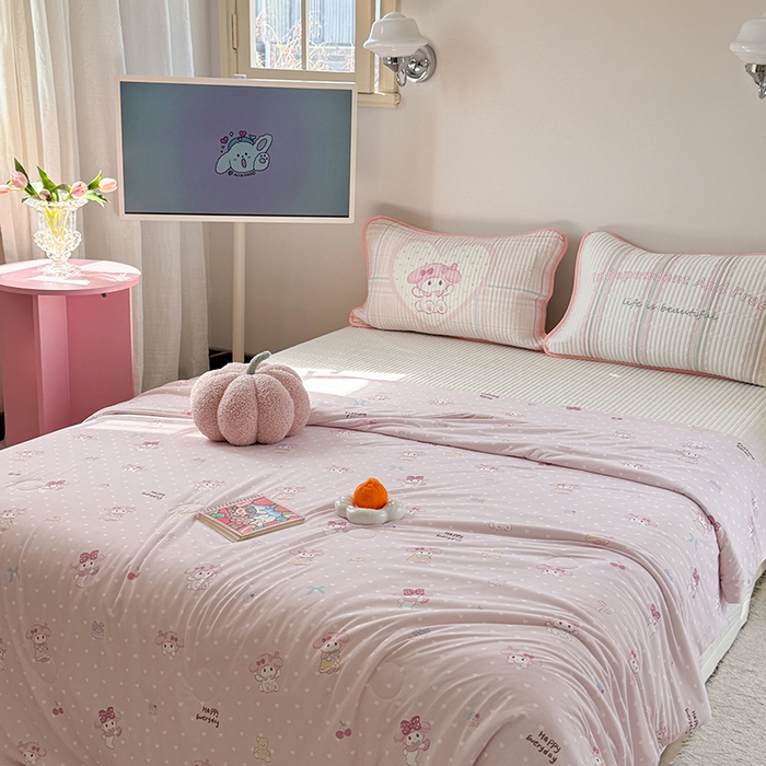 91家纺网 家纺一手货源 找家纺 柚子YOUTH 2025新款锦氨超柔果冻被 草莓蒂夏被