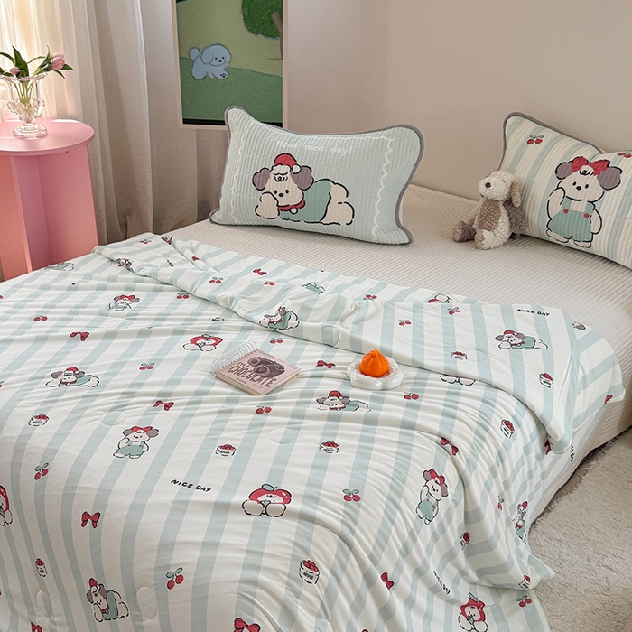 91家纺网 家纺一手货源 找家纺 柚子YOUTH 2025新款锦氨超柔果冻被 懒洋洋夏被