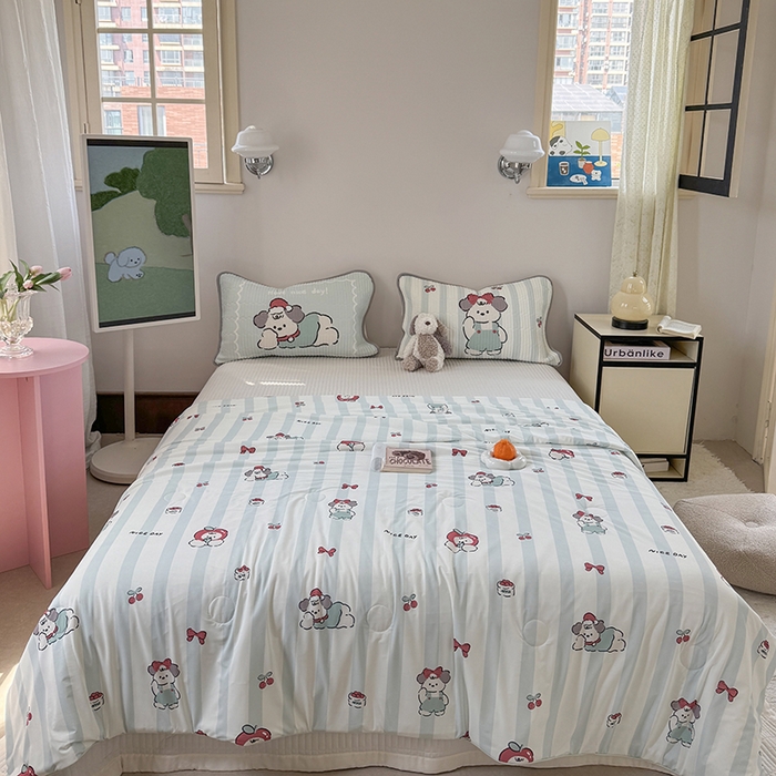 91家纺网 家纺一手货源 找家纺 柚子YOUTH 2025新款锦氨超柔果冻被 懒洋洋夏被