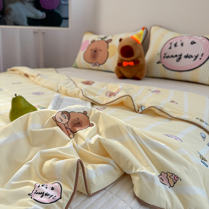 柚子YOUTH 2025新款锦氨超柔果冻被 黄油小熊夏被