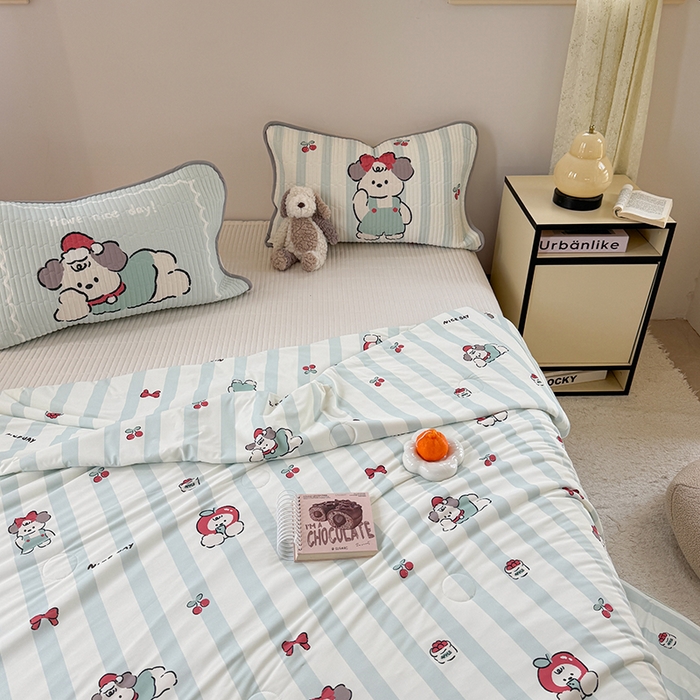 91家纺网 家纺一手货源 找家纺 柚子YOUTH 2025新款锦氨超柔果冻被 懒洋洋夏被