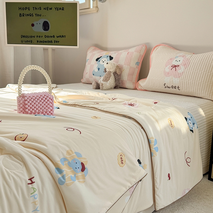 91家纺网 家纺一手货源 找家纺 柚子YOUTH 2025新款锦氨超柔果冻被 抱抱狗夏被