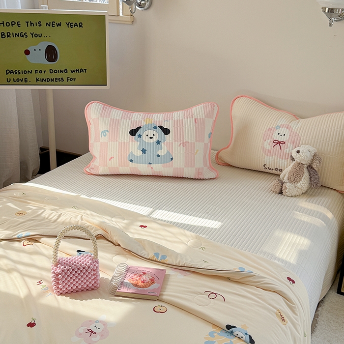 91家纺网 家纺一手货源 找家纺 柚子YOUTH 2025新款锦氨超柔果冻被 抱抱狗夏被