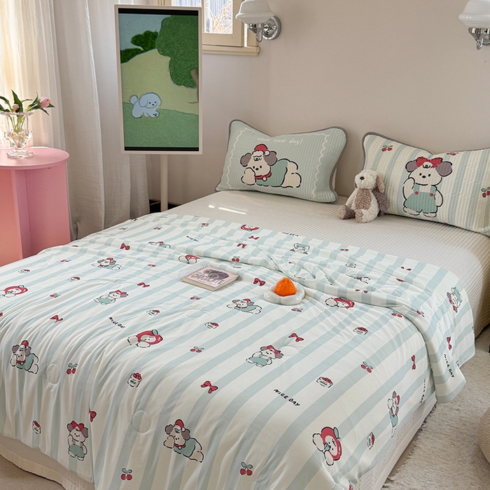 91家纺网 家纺一手货源 找家纺 柚子YOUTH 2025新款锦氨超柔果冻被 懒洋洋夏被