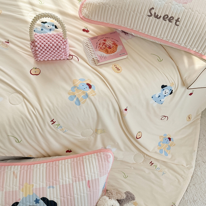 91家纺网 家纺一手货源 找家纺 柚子YOUTH 2025新款锦氨超柔果冻被 抱抱狗夏被