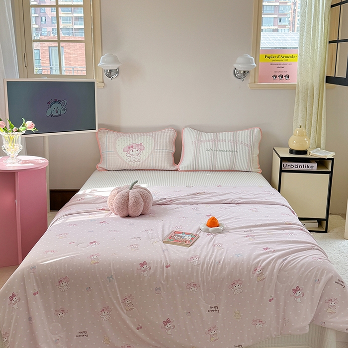 91家纺网 家纺一手货源 找家纺 柚子YOUTH 2025新款锦氨超柔果冻被 草莓蒂夏被