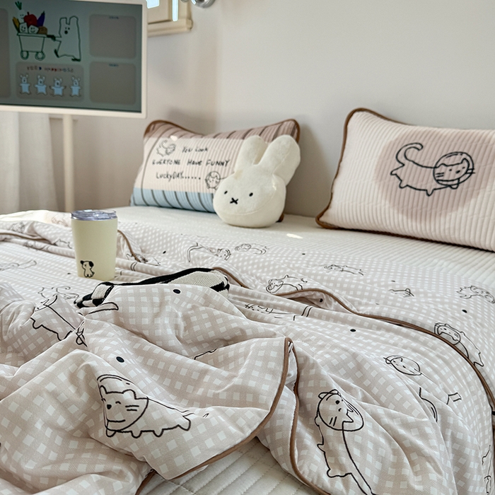 柚子YOUTH 2025新款锦氨超柔果冻被 太空猫夏被