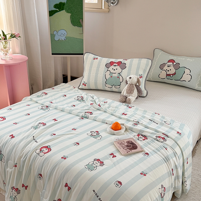 91家纺网 家纺一手货源 找家纺 柚子YOUTH 2025新款锦氨超柔果冻被 懒洋洋夏被