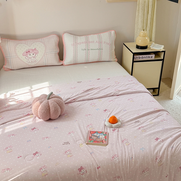 91家纺网 家纺一手货源 找家纺 柚子YOUTH 2025新款锦氨超柔果冻被 草莓蒂夏被