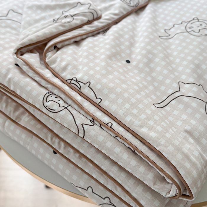 91家纺网 家纺一手货源 找家纺 柚子YOUTH 2025新款锦氨超柔果冻被 太空猫夏被