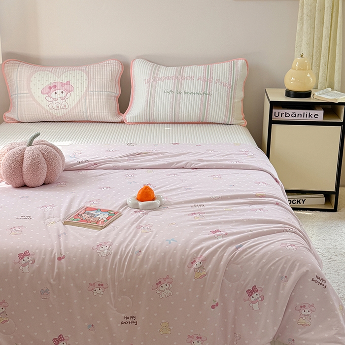 91家纺网 家纺一手货源 找家纺 柚子YOUTH 2025新款锦氨超柔果冻被 草莓蒂夏被