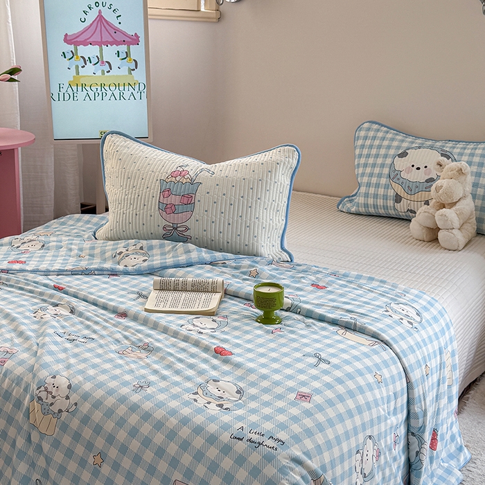 91家纺网 家纺一手货源 找家纺 柚子YOUTH 2025新款锦氨超柔果冻被 蛋糕墩墩夏被