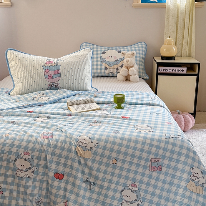 91家纺网 家纺一手货源 找家纺 柚子YOUTH 2025新款锦氨超柔果冻被 蛋糕墩墩夏被