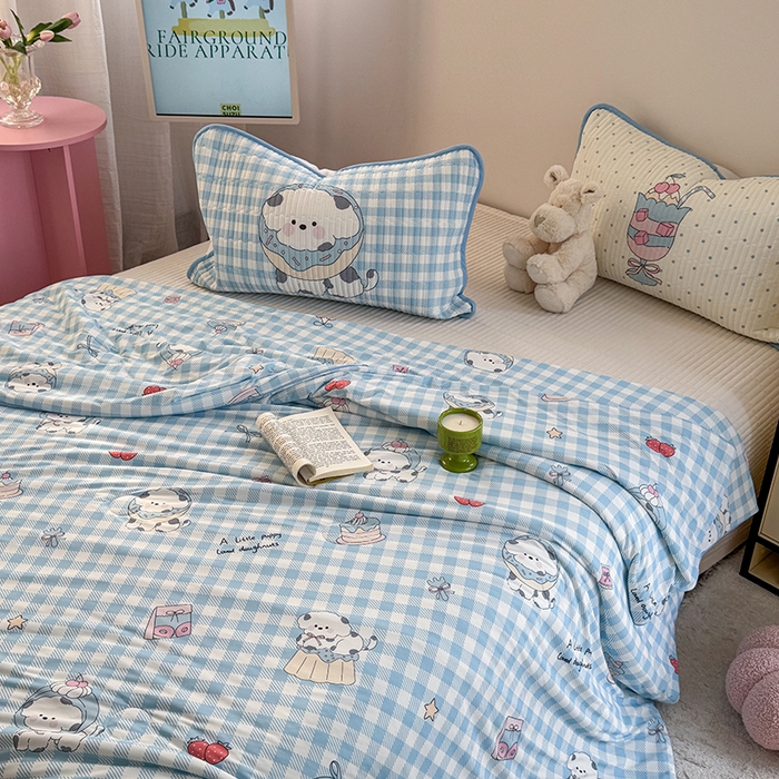 91家纺网 家纺一手货源 找家纺 柚子YOUTH 2025新款锦氨超柔果冻被 蛋糕墩墩夏被