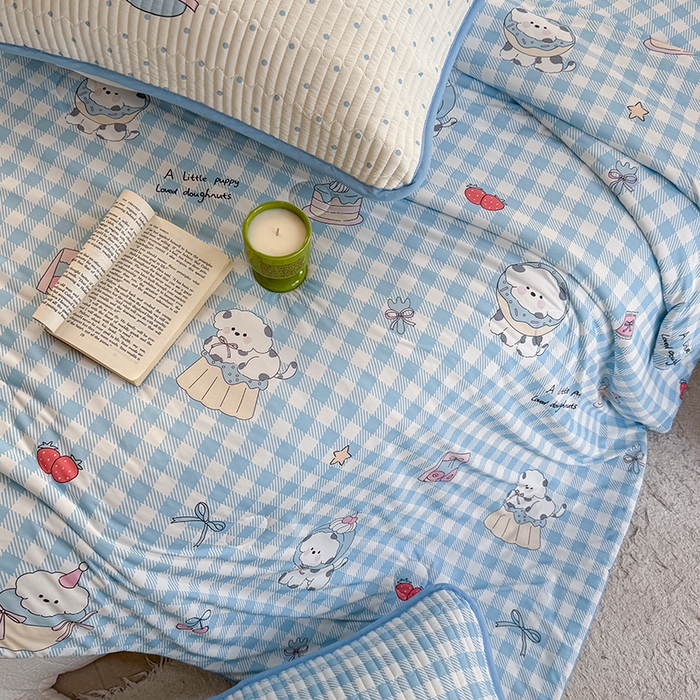 91家纺网 家纺一手货源 找家纺 柚子YOUTH 2025新款锦氨超柔果冻被 蛋糕墩墩夏被