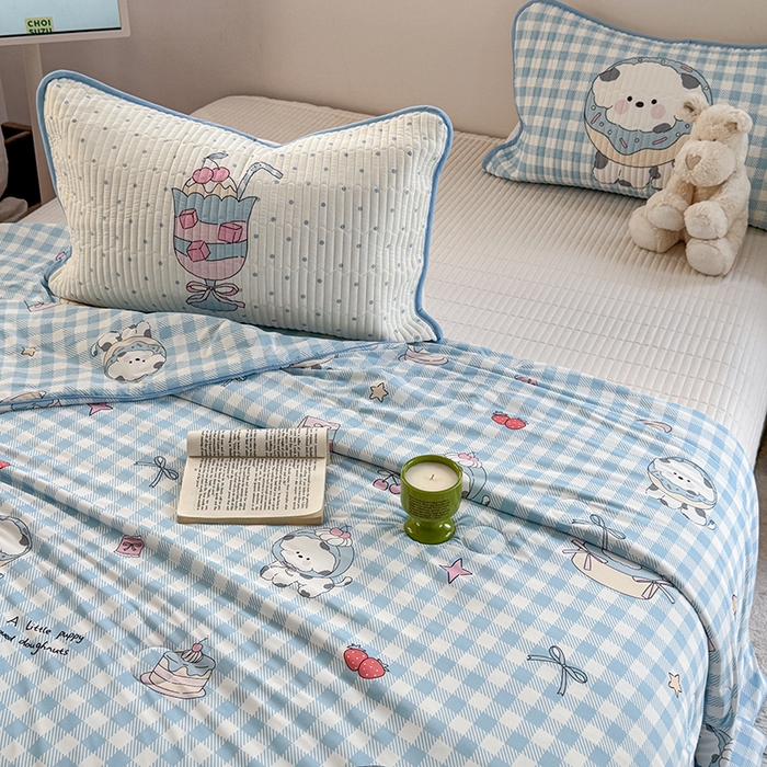 91家纺网 家纺一手货源 找家纺 柚子YOUTH 2025新款锦氨超柔果冻被 蛋糕墩墩夏被