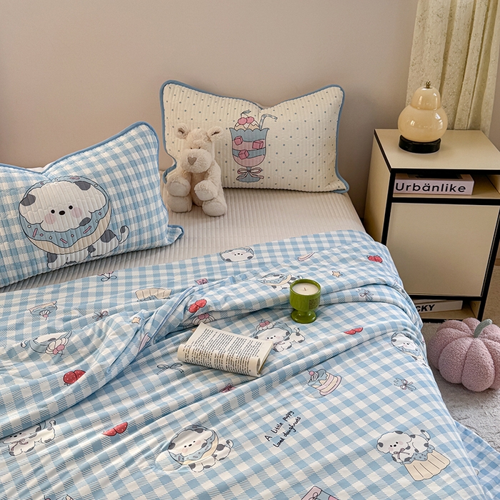 91家纺网 家纺一手货源 找家纺 柚子YOUTH 2025新款锦氨超柔果冻被 蛋糕墩墩夏被