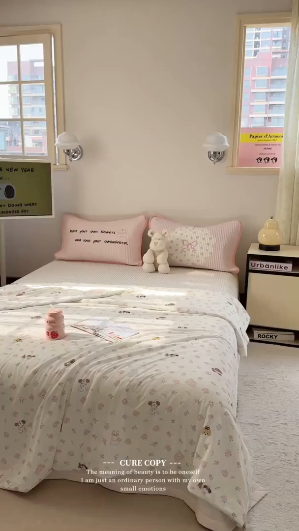 91家纺网 家纺一手货源 找家纺 柚子YOUTH 2025新款锦氨超柔果冻被 玫瑰小狗夏被