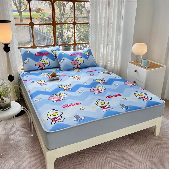 91家纺网 家纺一手货源 找家纺 （总）蘭菲家纺 2025新款冰丝奥特曼凉席套件