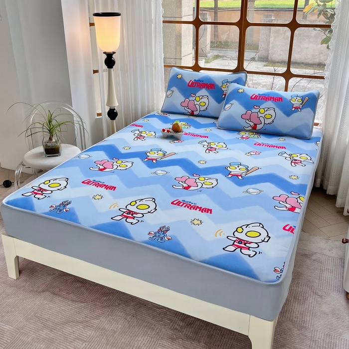 91家纺网 家纺一手货源 找家纺 （总）蘭菲家纺 2025新款冰丝奥特曼凉席套件