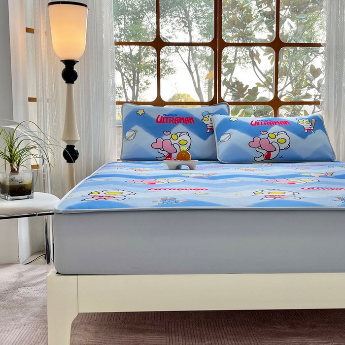 91家纺网 家纺一手货源 找家纺 （总）蘭菲家纺 2025新款冰丝奥特曼凉席套件