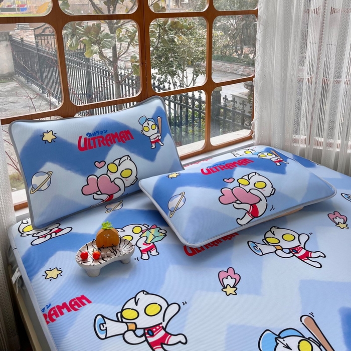 91家纺网 家纺一手货源 找家纺 （总）蘭菲家纺 2025新款冰丝奥特曼凉席套件