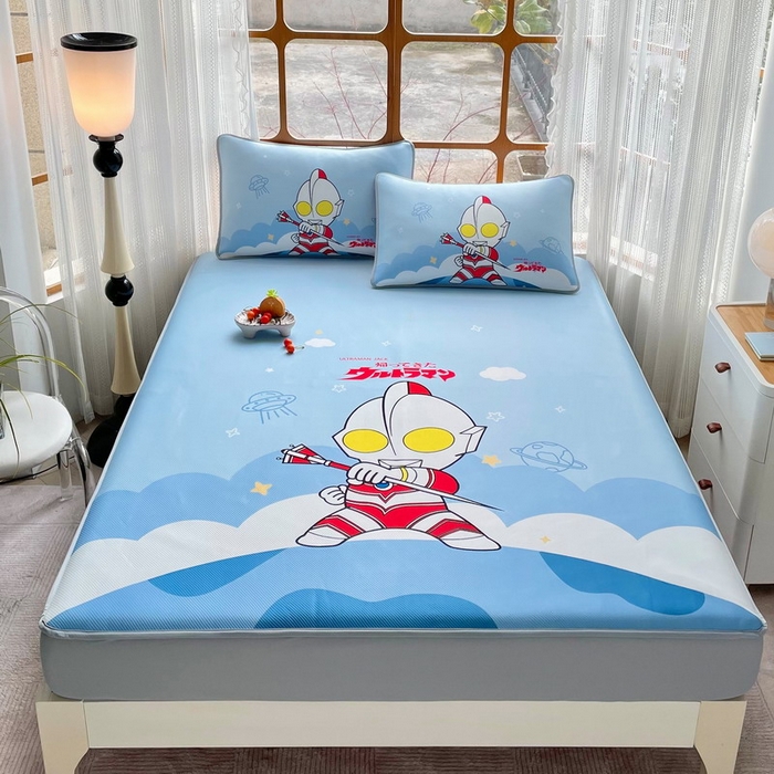 91家纺网 家纺一手货源 找家纺 （总）蘭菲家纺 2025新款冰丝奥特曼凉席套件