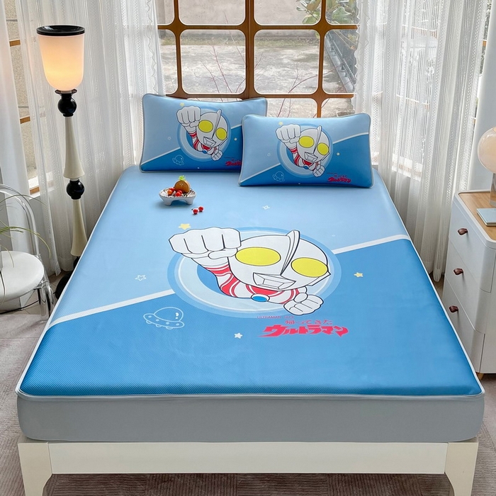 91家纺网 家纺一手货源 找家纺 （总）蘭菲家纺 2025新款冰丝奥特曼凉席套件