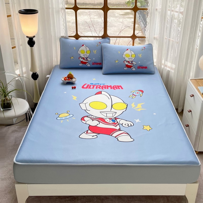 91家纺网 家纺一手货源 找家纺 （总）蘭菲家纺 2025新款冰丝奥特曼凉席套件