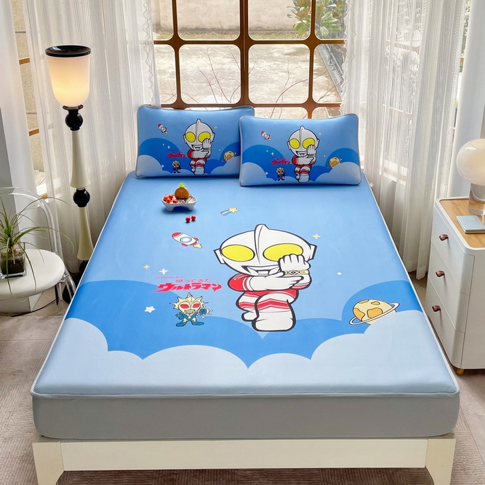 91家纺网 家纺一手货源 找家纺 （总）蘭菲家纺 2025新款冰丝奥特曼凉席套件