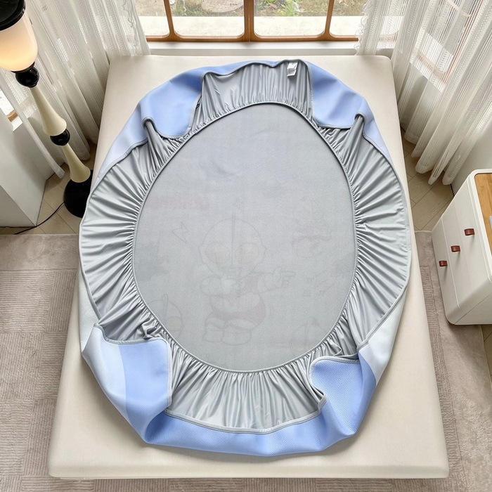 91家纺网 家纺一手货源 找家纺 蘭菲家纺 2025新款冰丝奥特曼凉席套件 抱团