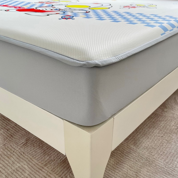 91家纺网 家纺一手货源 找家纺 蘭菲家纺 2025新款冰丝奥特曼凉席套件 超人兄弟