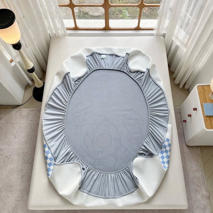 91家纺网 家纺一手货源 找家纺 蘭菲家纺 2025新款冰丝奥特曼凉席套件 超人兄弟