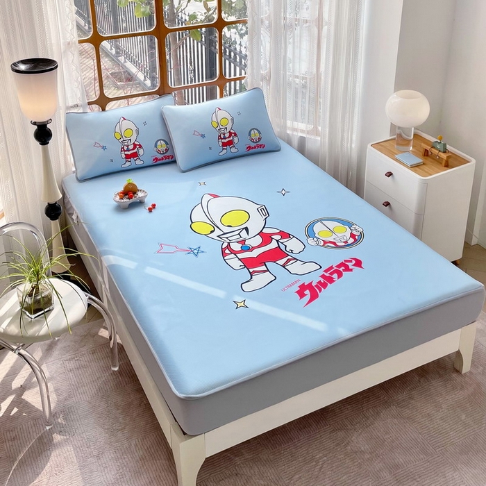 91家纺网 家纺一手货源 找家纺 蘭菲家纺 2025新款冰丝奥特曼凉席套件 成功