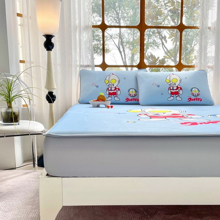 91家纺网 家纺一手货源 找家纺 蘭菲家纺 2025新款冰丝奥特曼凉席套件 成功