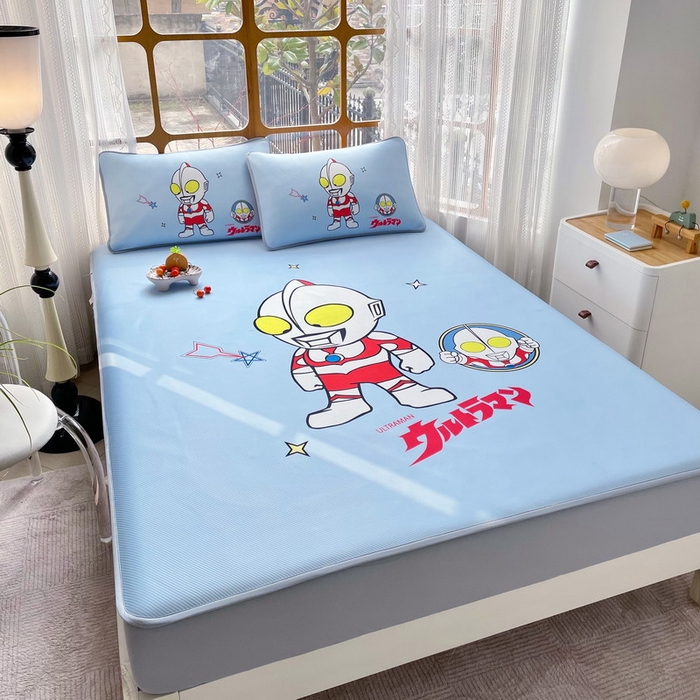 91家纺网 家纺一手货源 找家纺 蘭菲家纺 2025新款冰丝奥特曼凉席套件 成功