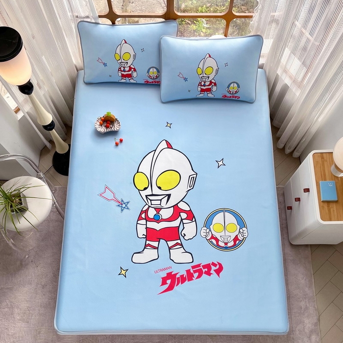 91家纺网 家纺一手货源 找家纺 蘭菲家纺 2025新款冰丝奥特曼凉席套件 成功