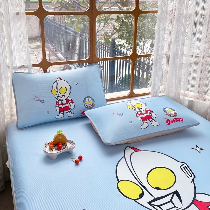 91家纺网 家纺一手货源 找家纺 蘭菲家纺 2025新款冰丝奥特曼凉席套件 成功