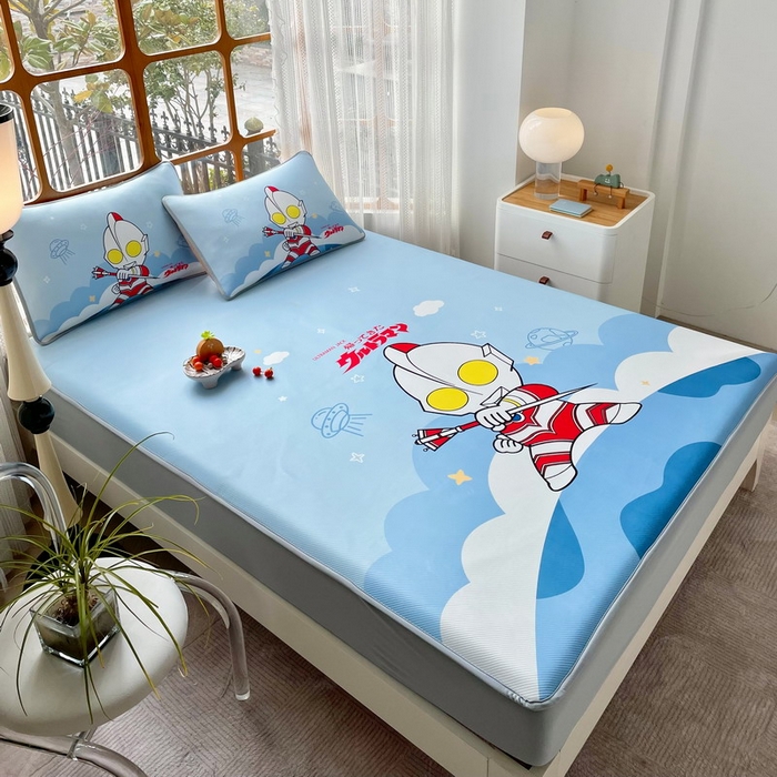 91家纺网 家纺一手货源 找家纺 蘭菲家纺 2025新款冰丝奥特曼凉席套件 独行者