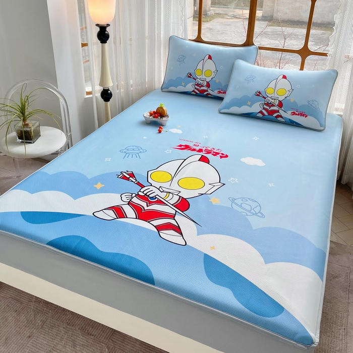 91家纺网 家纺一手货源 找家纺 蘭菲家纺 2025新款冰丝奥特曼凉席套件 独行者