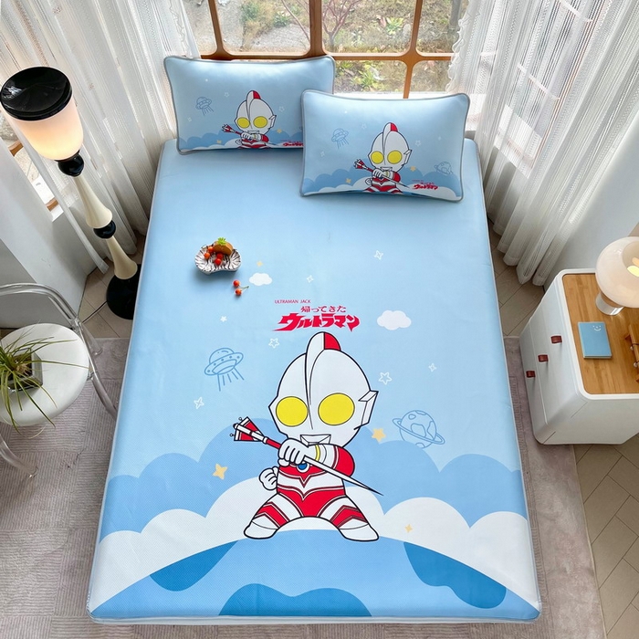 91家纺网 家纺一手货源 找家纺 蘭菲家纺 2025新款冰丝奥特曼凉席套件 独行者