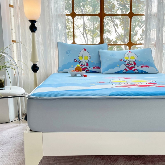 91家纺网 家纺一手货源 找家纺 蘭菲家纺 2025新款冰丝奥特曼凉席套件 独行者