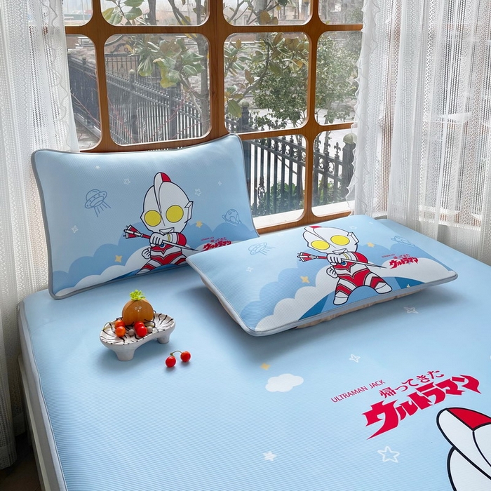 91家纺网 家纺一手货源 找家纺 蘭菲家纺 2025新款冰丝奥特曼凉席套件 独行者