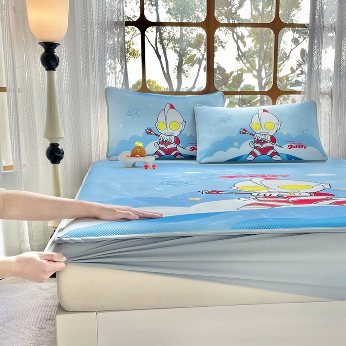 91家纺网 家纺一手货源 找家纺 蘭菲家纺 2025新款冰丝奥特曼凉席套件 独行者