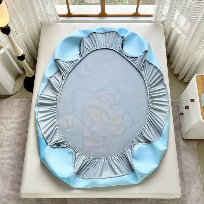 91家纺网 家纺一手货源 找家纺 蘭菲家纺 2025新款冰丝奥特曼凉席套件 飞天