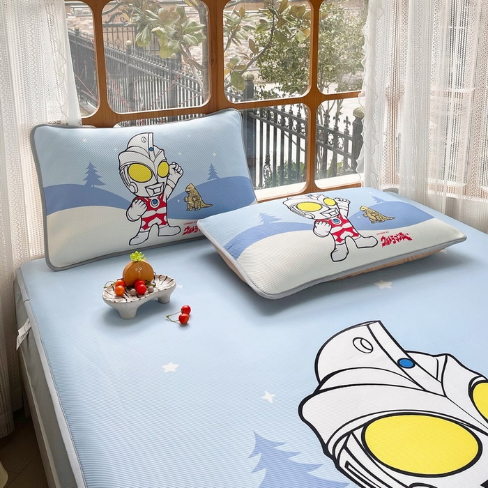 91家纺网 家纺一手货源 找家纺 蘭菲家纺 2025新款冰丝奥特曼凉席套件 归来