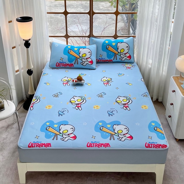 蘭菲家纺 2025新款冰丝奥特曼凉席套件 科学家