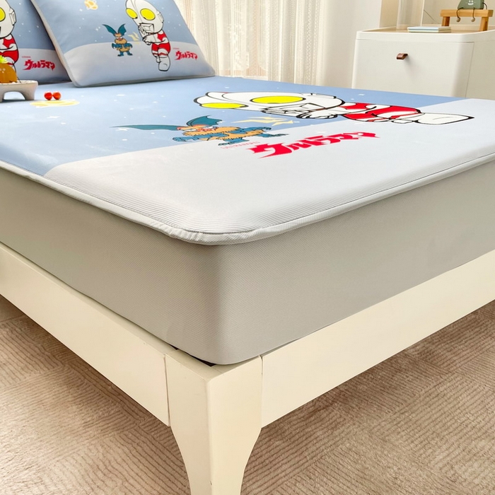 91家纺网 家纺一手货源 找家纺 蘭菲家纺 2025新款冰丝奥特曼凉席套件 荣耀