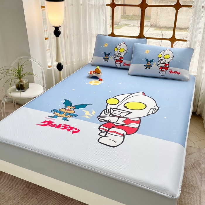 91家纺网 家纺一手货源 找家纺 蘭菲家纺 2025新款冰丝奥特曼凉席套件 荣耀