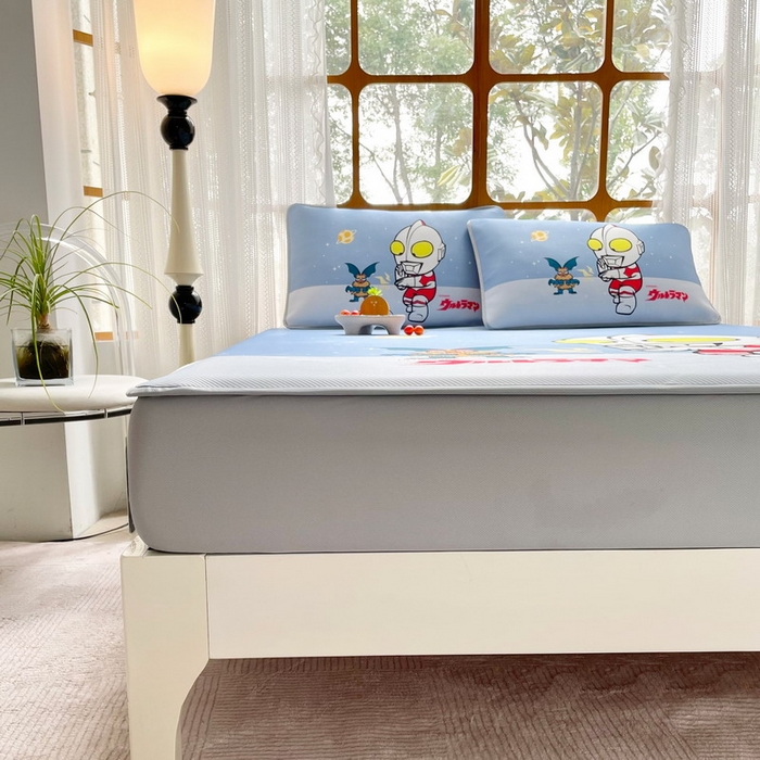 91家纺网 家纺一手货源 找家纺 蘭菲家纺 2025新款冰丝奥特曼凉席套件 荣耀